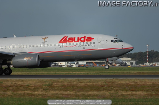 2007-08-24 Malpensa 500 OE-LNJ Boeing 737 Lauda Air